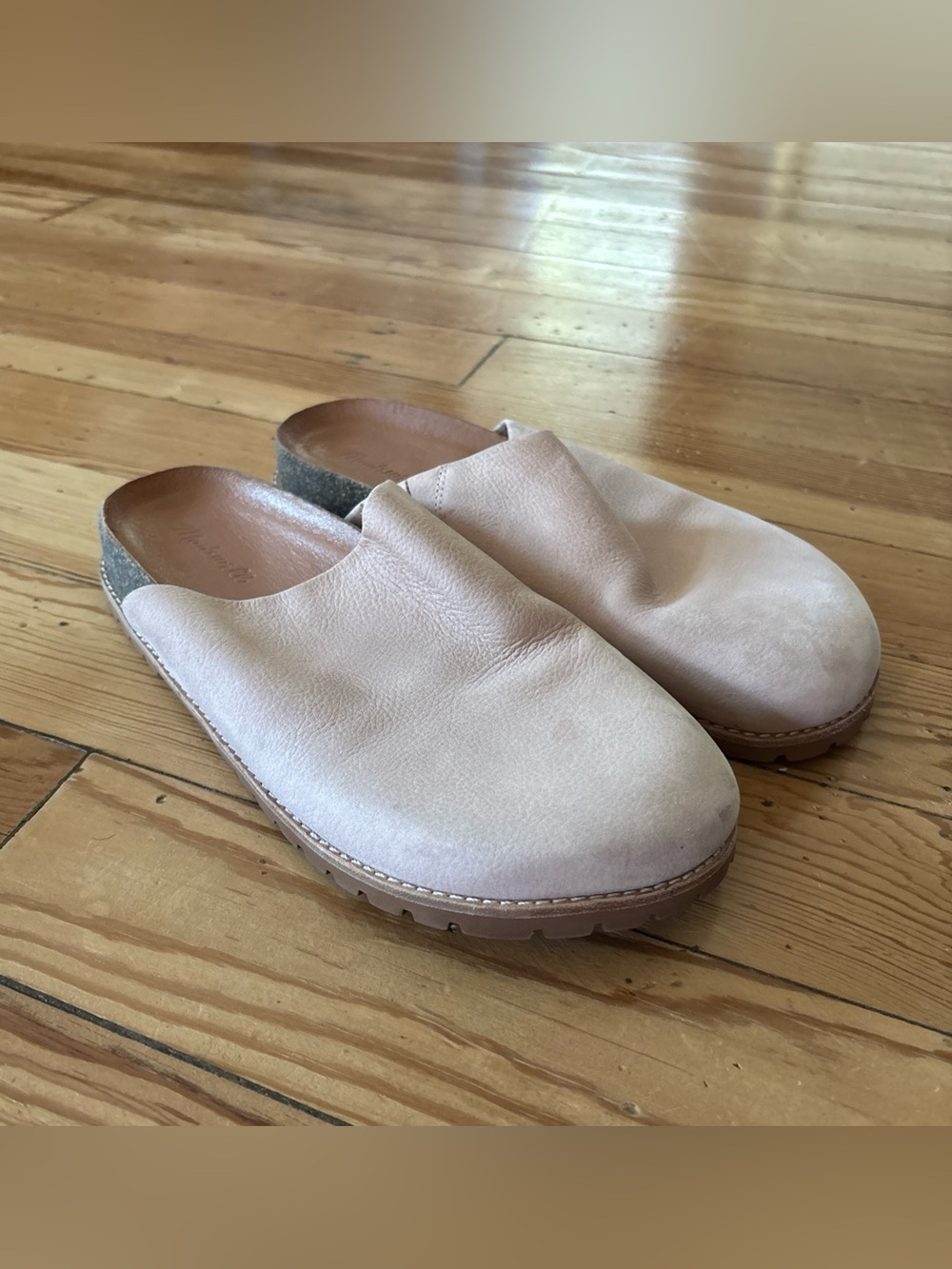 Madewell The Layne Clog Mule Nubuck Leather Pink  Womens US 10